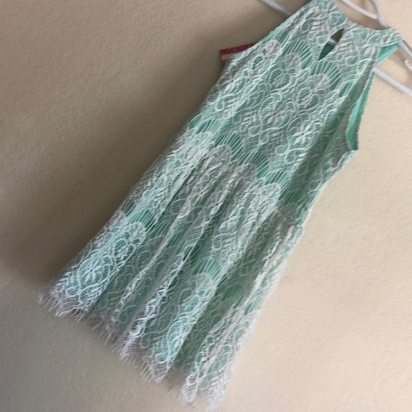 Lovely mint white spring teen’s dress by Pinky - Picture 9 of 10